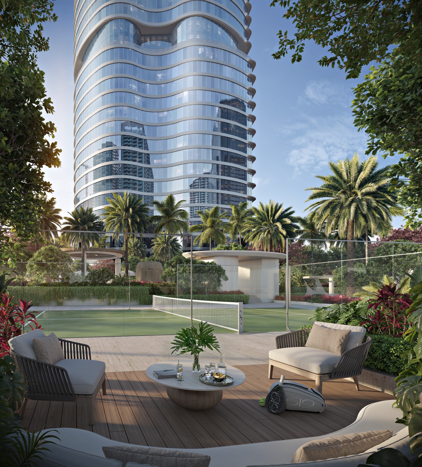 Padel court at 619 Brickell