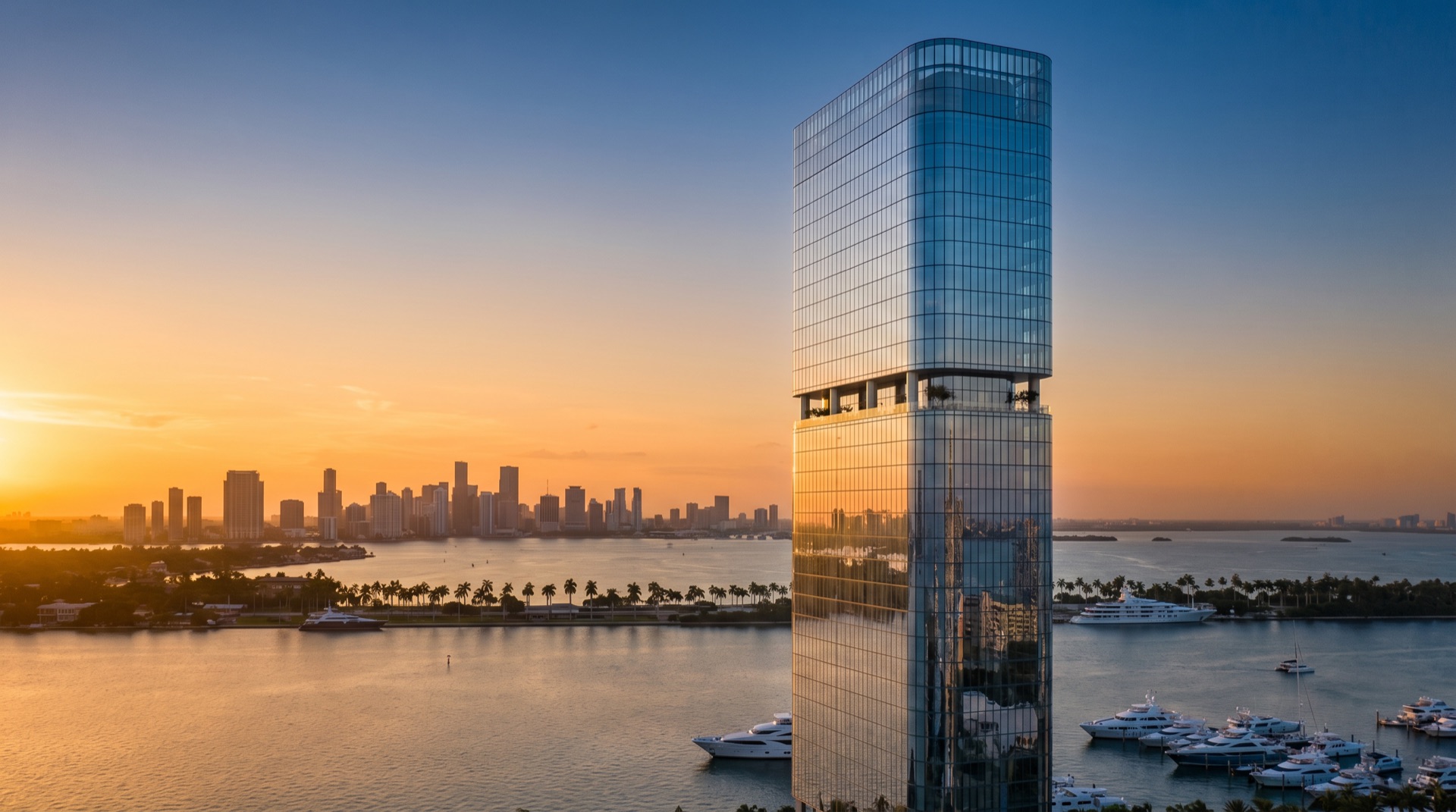 Bayfront tower overlooking Biscayne Bay